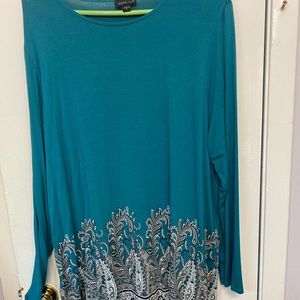J Jill Teal XL Tunic Top